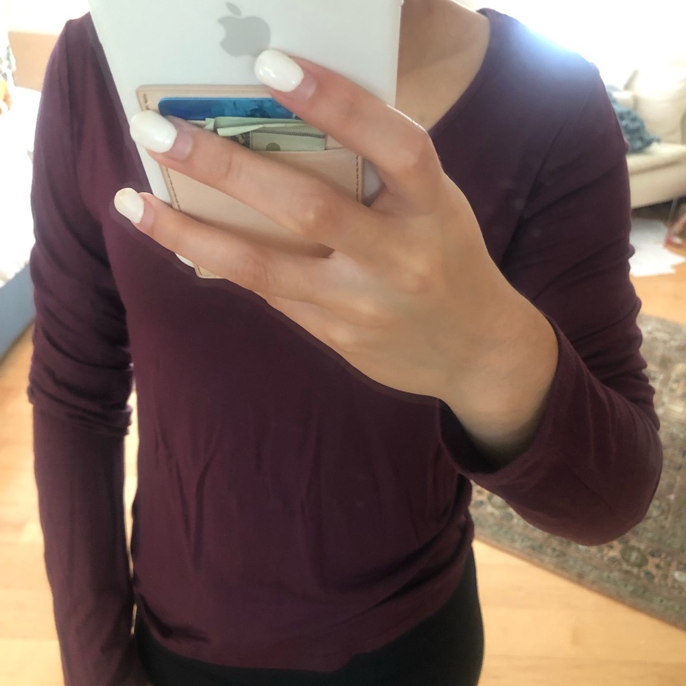 Maroon top